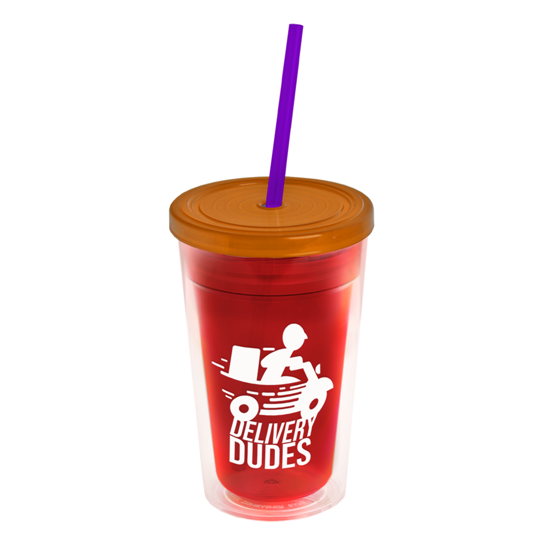 Transparent Tumbler with Straw Lid - 16 oz.